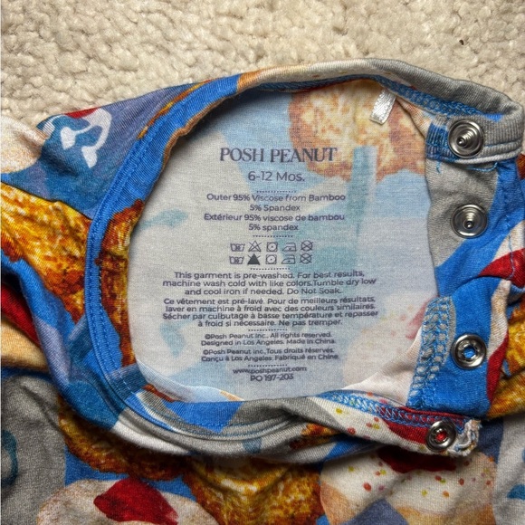 Posh Peanut Hanukkah long sleeve twirl bodysuit Dress - size 6-12m - Picture 4 of 6